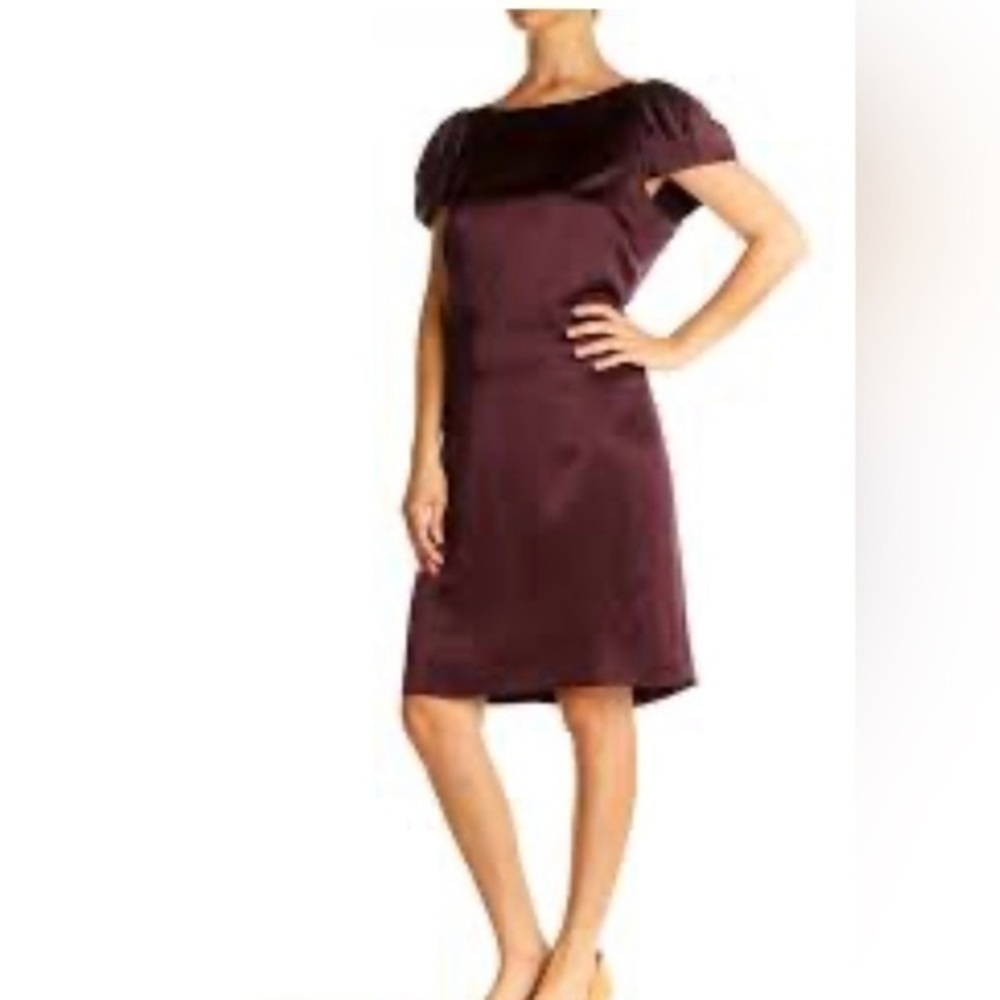 🍷 Banana Republic Silk Blend Plum Dress Size 2 EUC